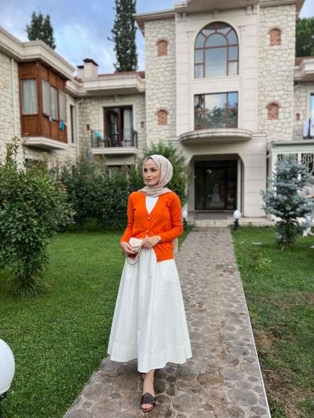 V Hırka / TURUNCU