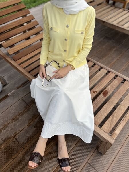 Merserize Triko Hırka SARI