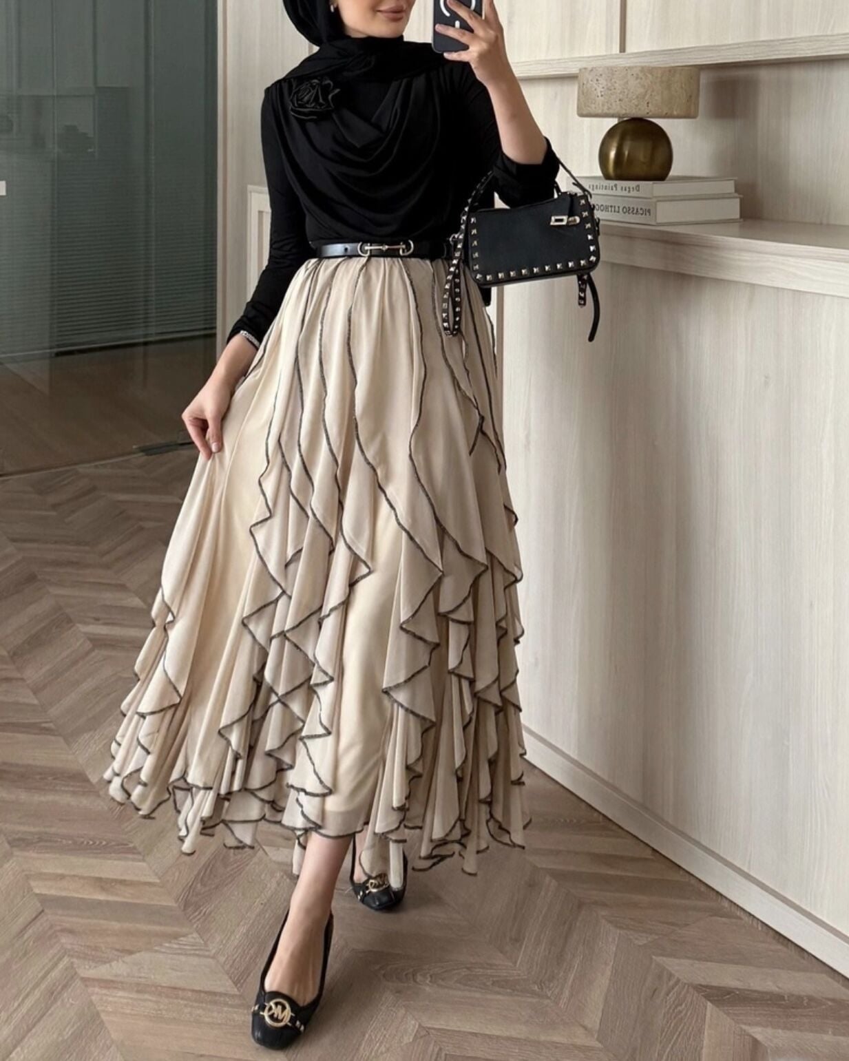 Tütü etekli takım bej