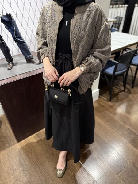 İthal işlemeli ceket haki