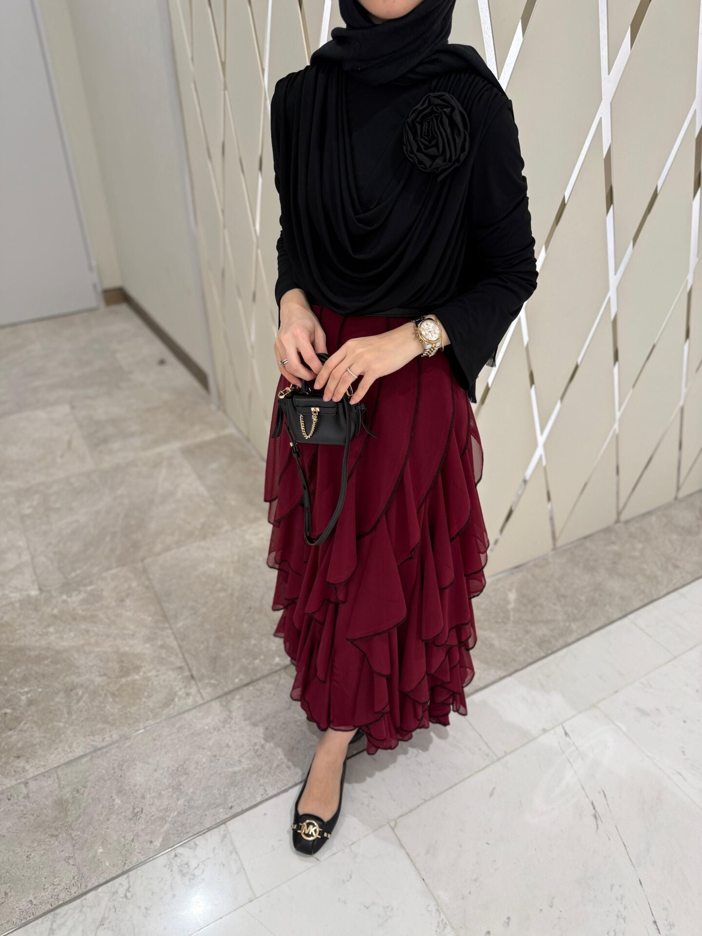 Tütü etekli takım bordo