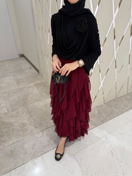 Tütü etekli takım bordo