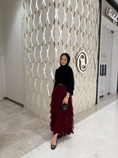 Tütü etekli takım bordo