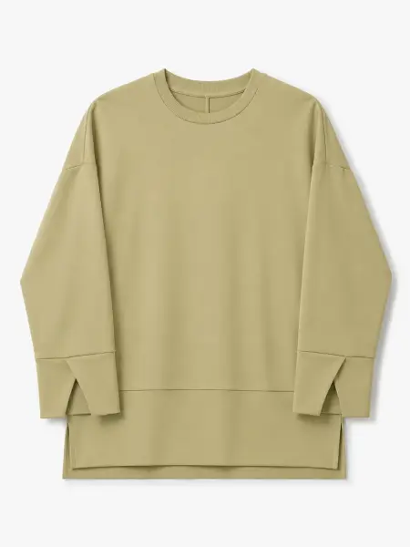 Kol detaylı tunik olive