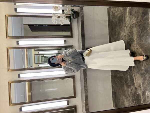 Lara Krep Parçalı Etek