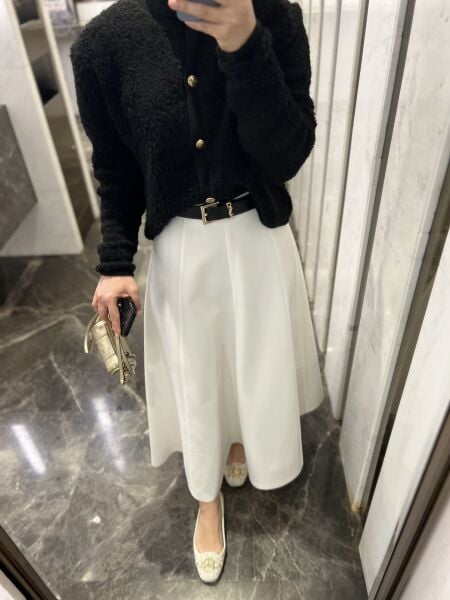 Lara Krep Parçalı Etek