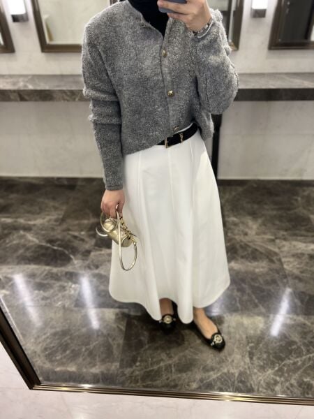 Lara Krep Parçalı Etek