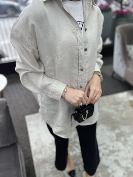 Zara Model Keten Gömlek
