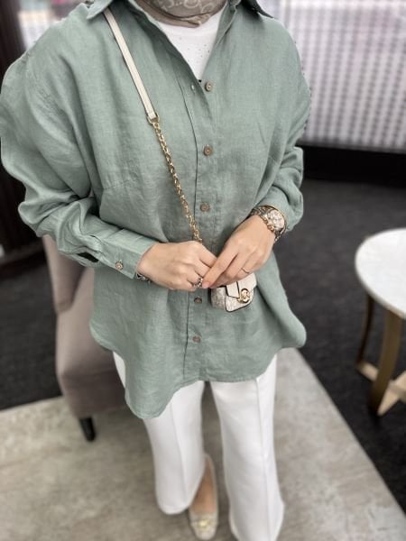 Zara Model Keten Gömlek