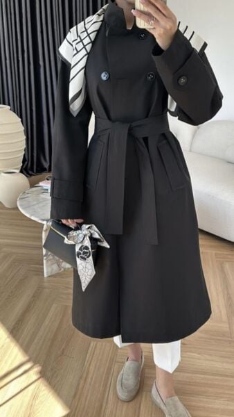 Fular Detaylı Trençkot