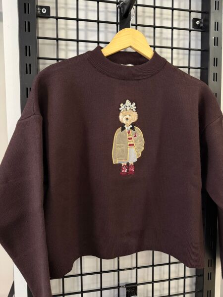 Nakış Kazak / Kahve