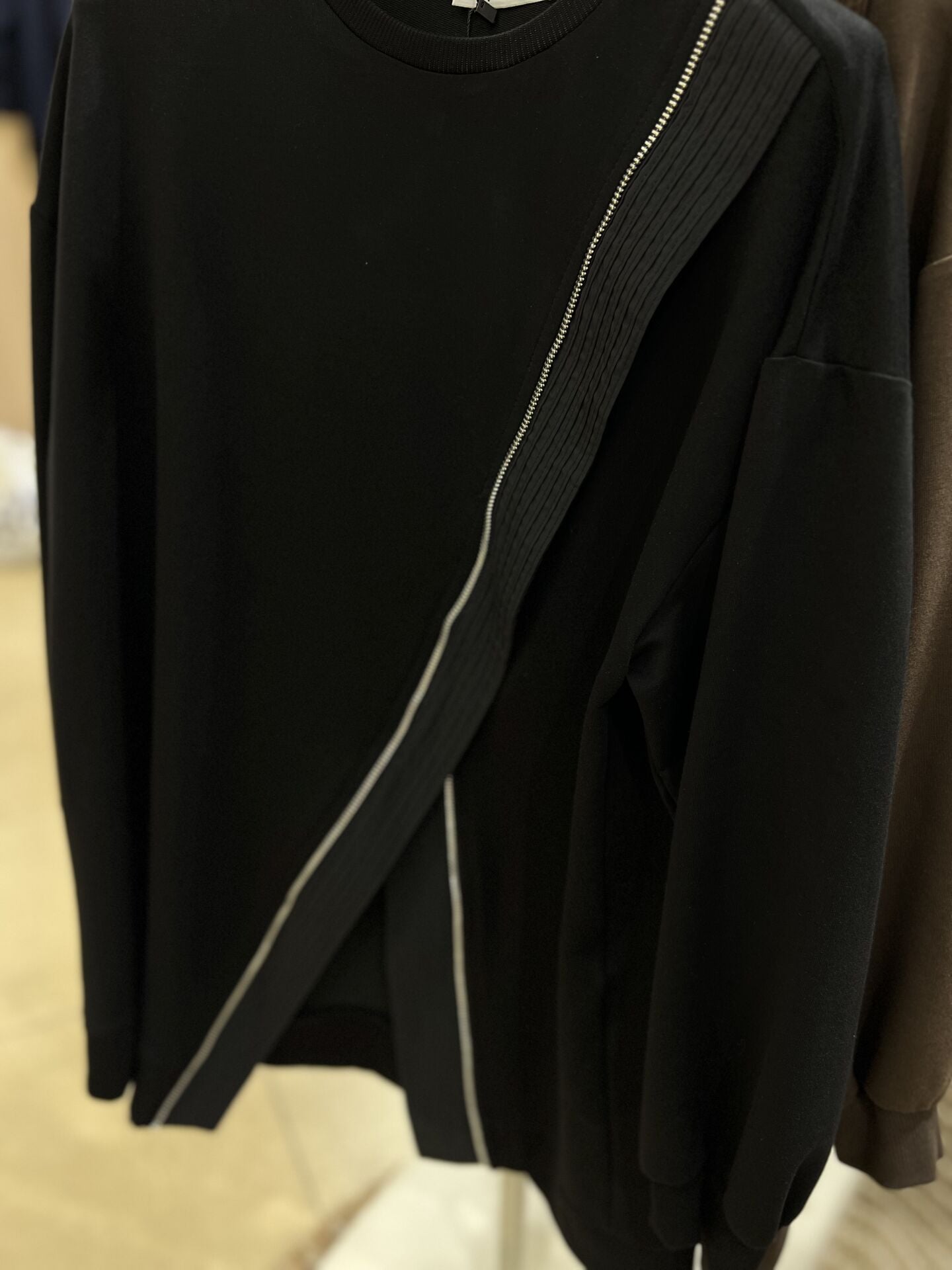 Fermuar detaylı Sweatshirt siyah