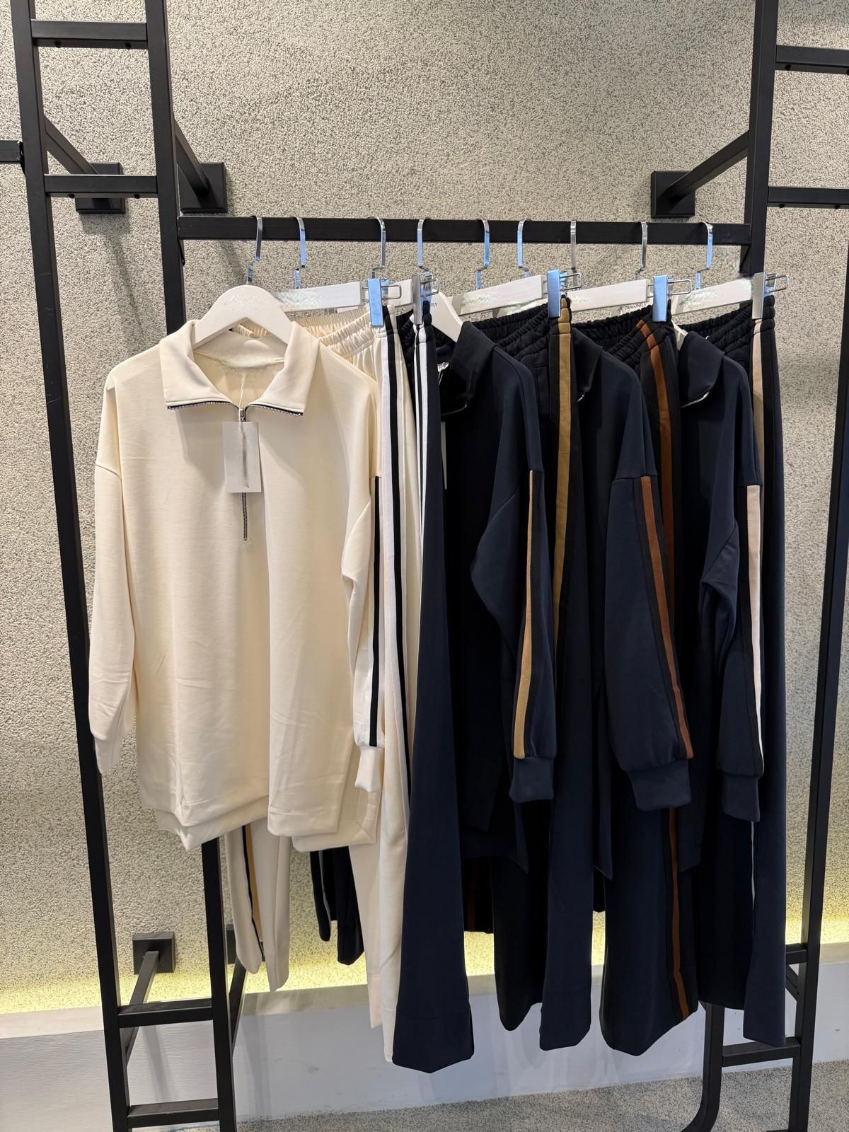 Şeritli Modal Eşofman Takımı