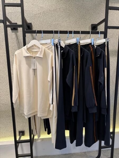 Şeritli Modal Eşofman Takımı