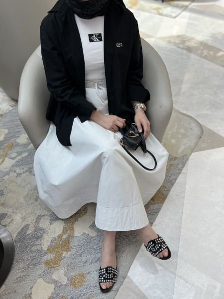 Keten lacos siyah gömlek