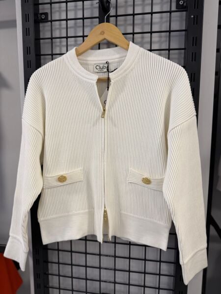 Bym çift Fermuar triko