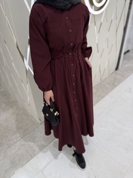Bym elbise bordo
