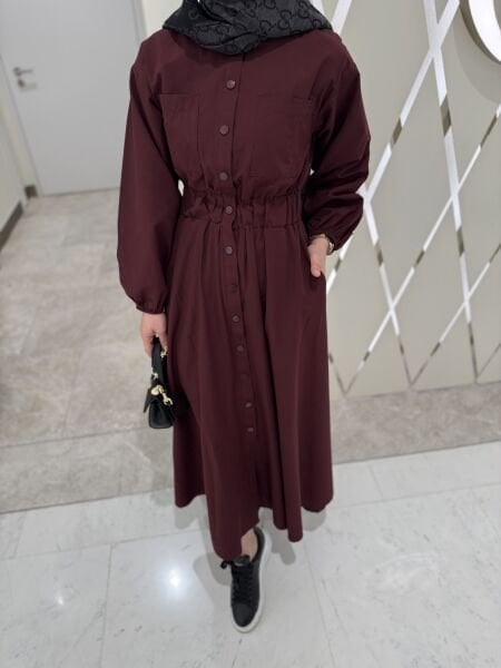 Bym elbise bordo