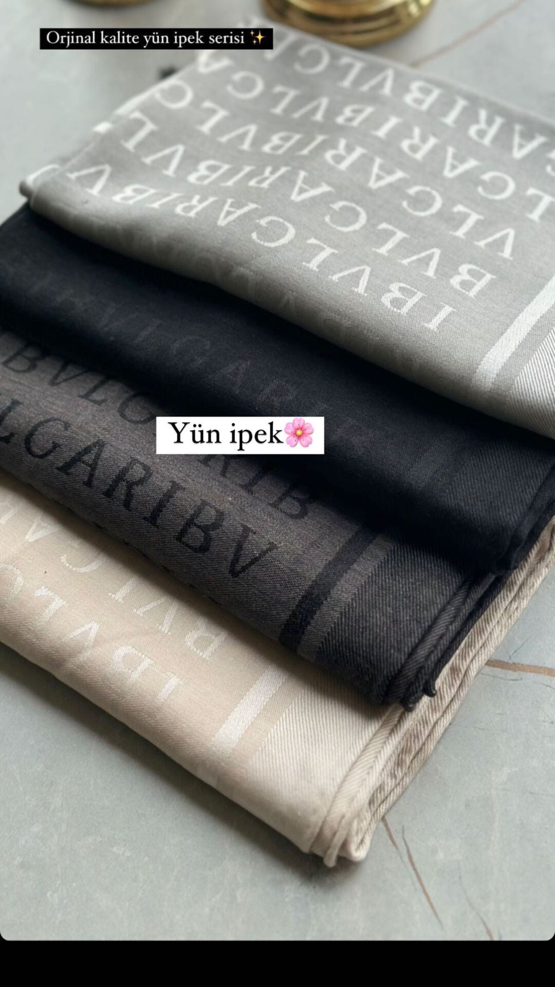 Bvlgari yün ipek şal