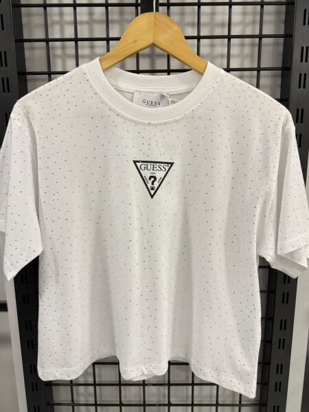 Guess Taşlı Tshirt Beyaz