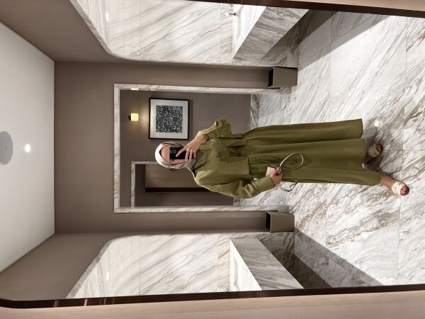 Gömlekli Tensel Elbise Yeşil