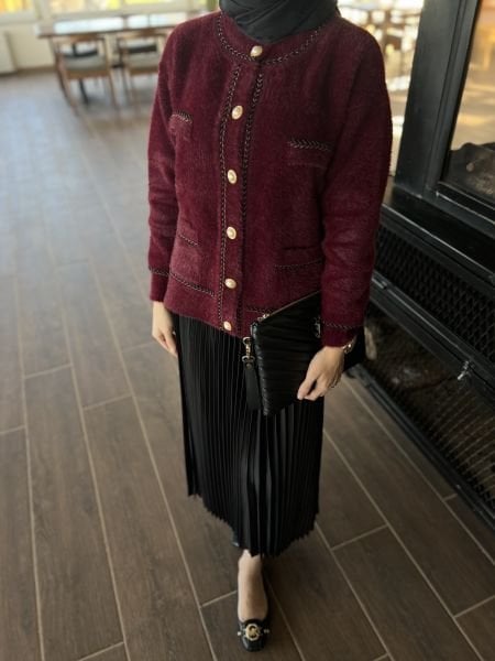 Angora Hırka Bordo