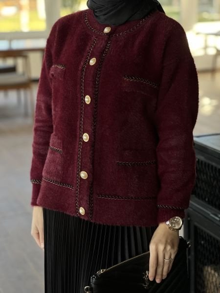 Angora Hırka Bordo