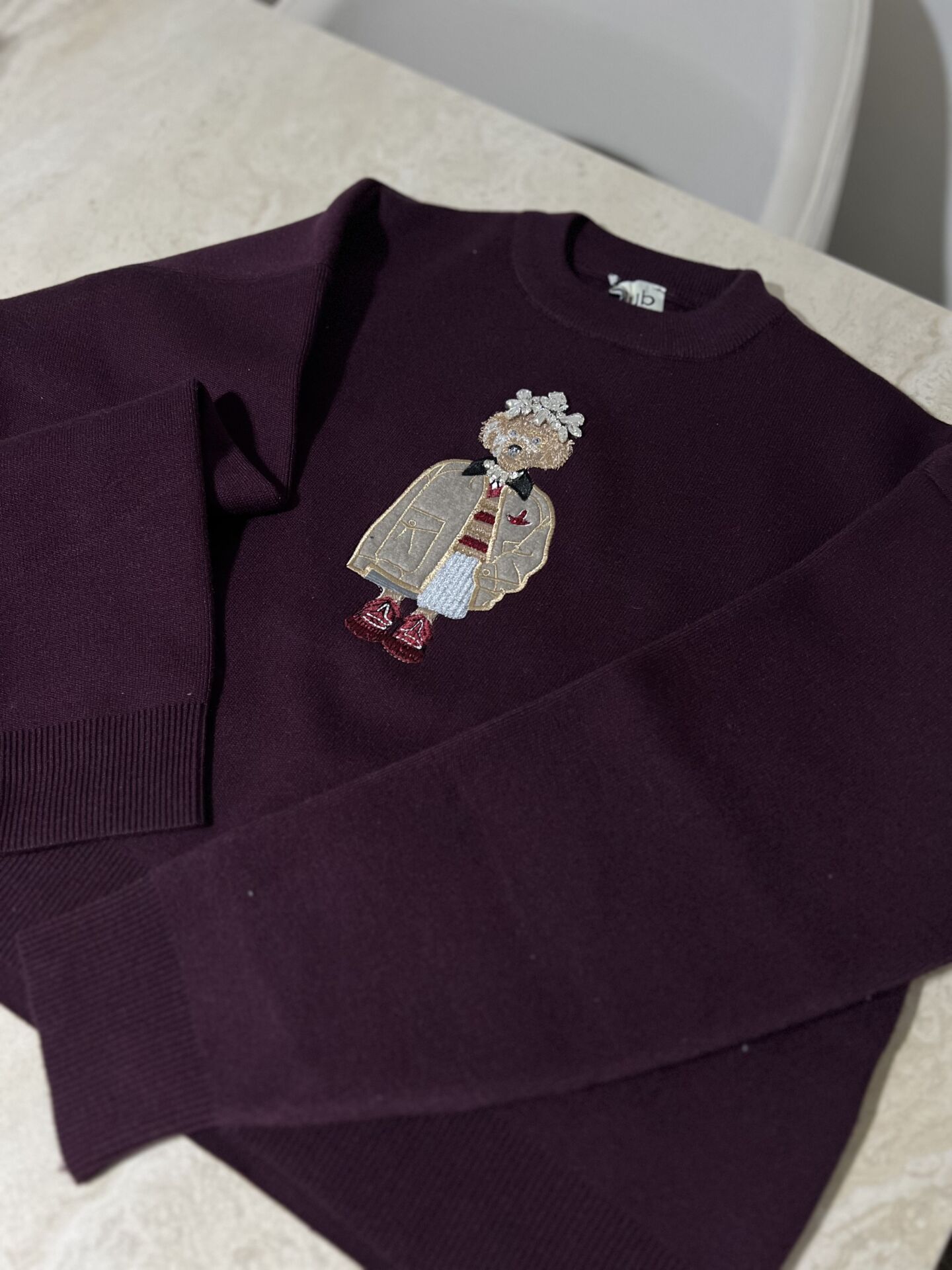 Nakış kazak / mürdüm