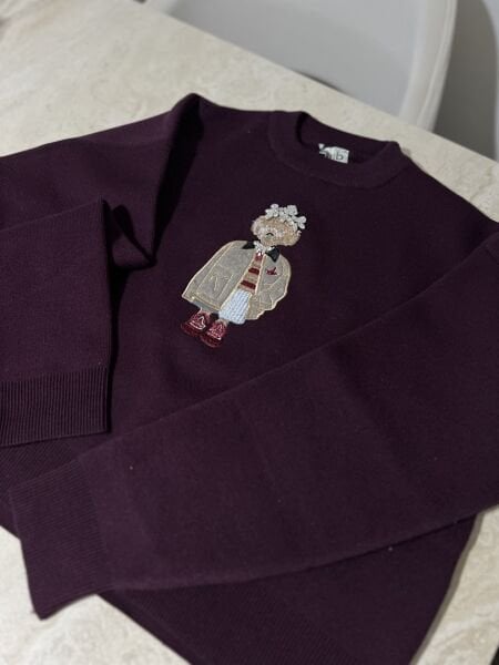 Nakış kazak / mürdüm