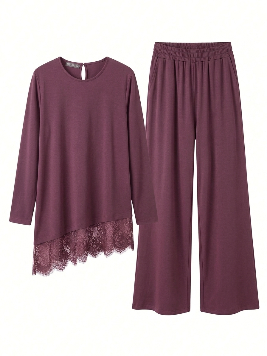 Oysho dantelli takım Mürdüm