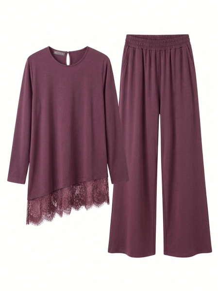 Oysho dantelli takım Mürdüm