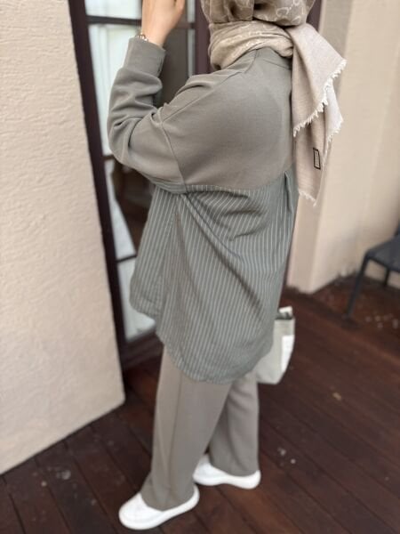 Çizgili Oysho takım Yeşil