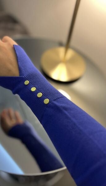 Bisiklet yaka droplu kazak