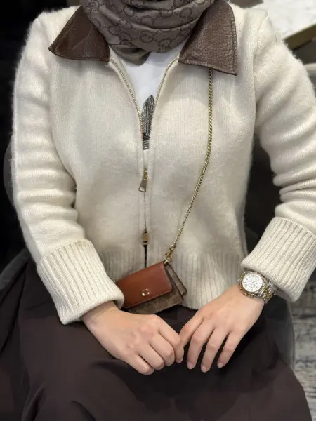 Çift fermuarlı hırka