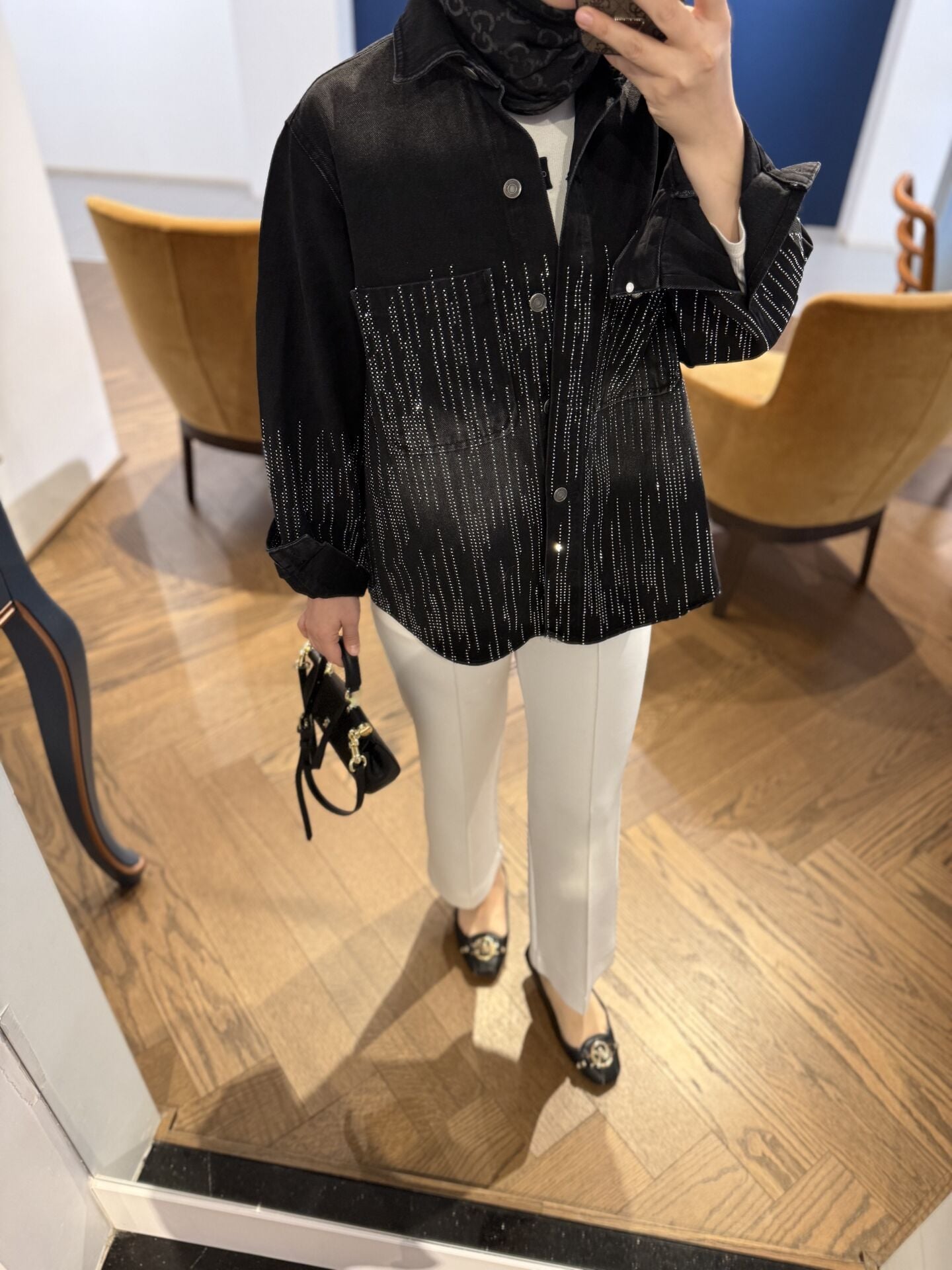 Lou Taşlı Ceket Siyah