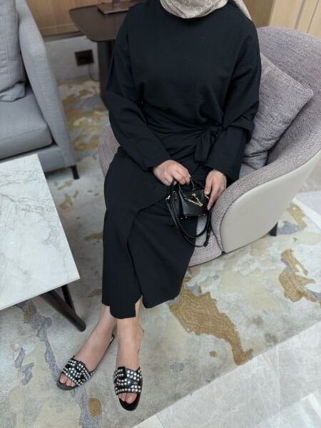 Alaçatı Etekli Takım Siyah