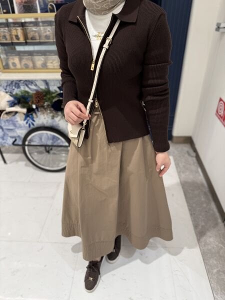 Bym çift fermuarlı hırka kahve