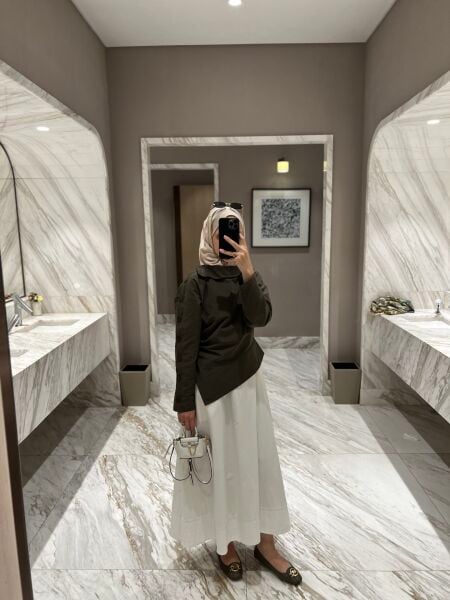 Düğme detaylı asimetrik gömlek haki / ön sipariş