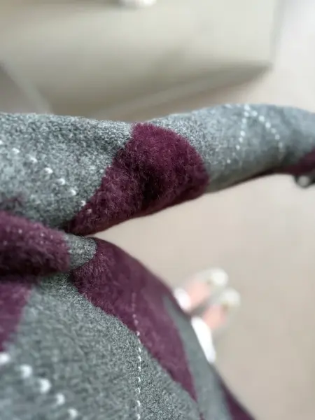 Baklavalı kazak mor