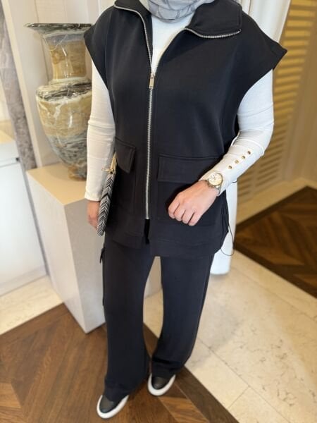 Yelekli Takım Siyah