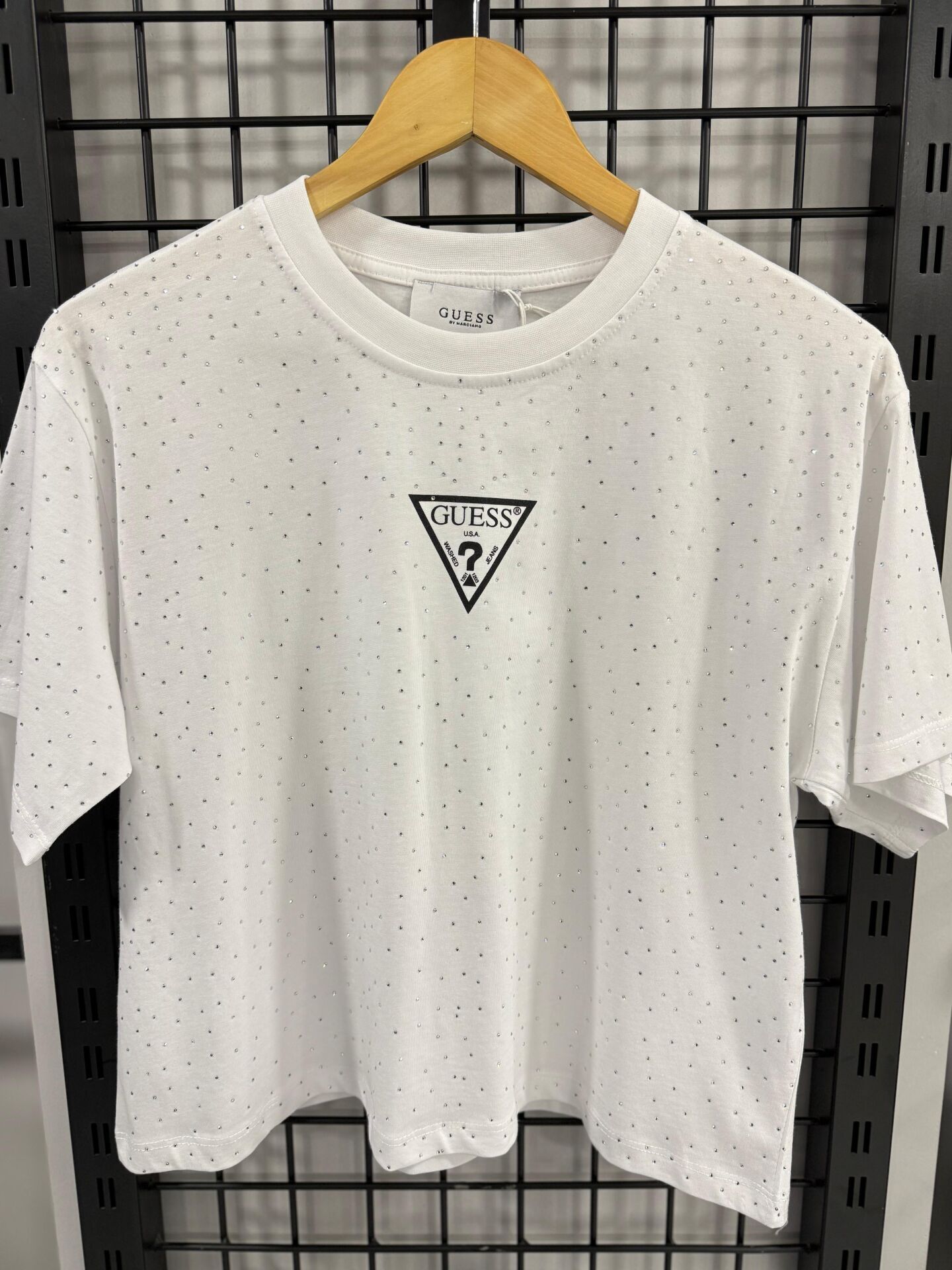 Guess Taşlı Tshirt Beyaz