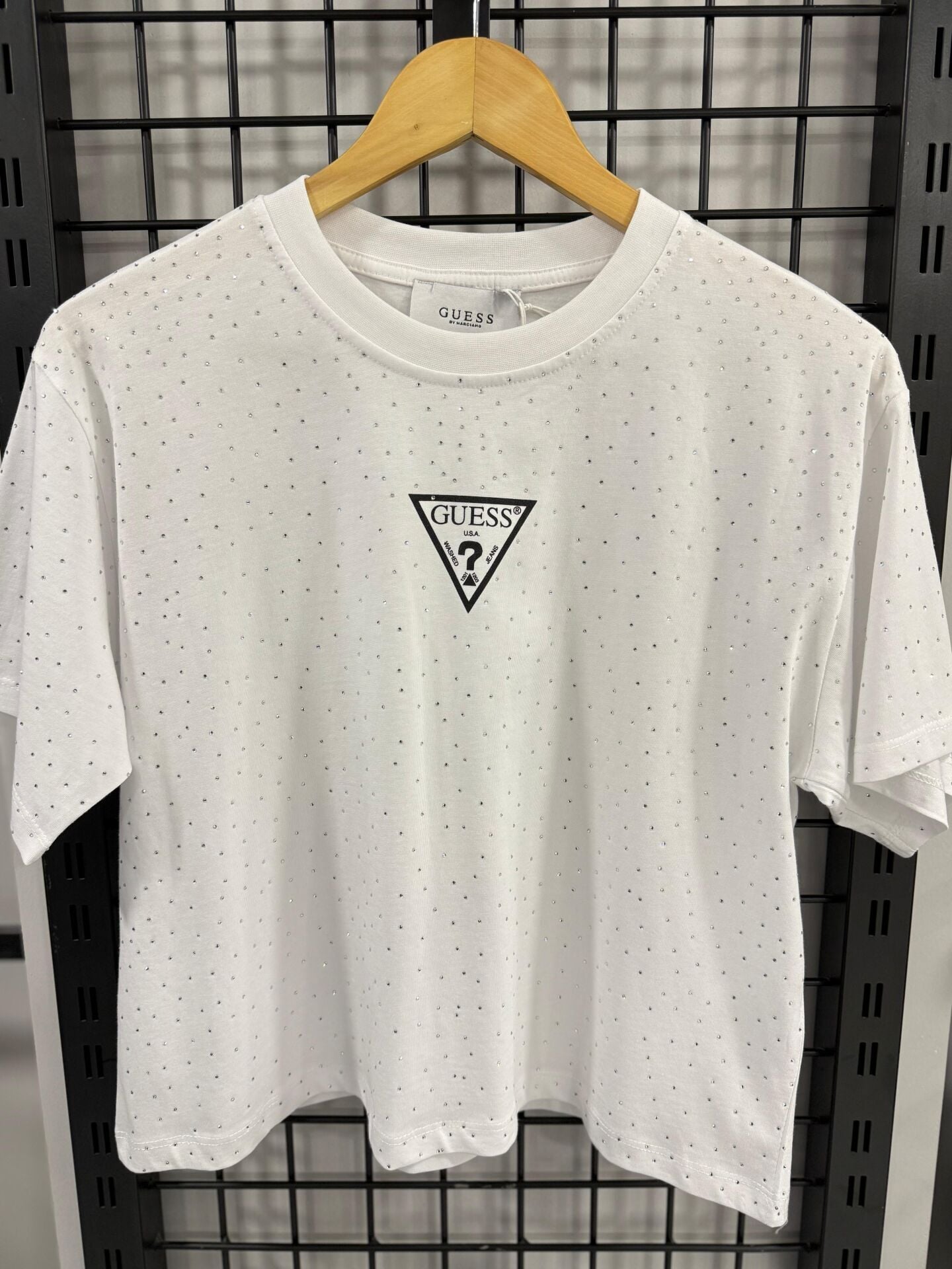 Guess Taşlı Tshirt Beyaz