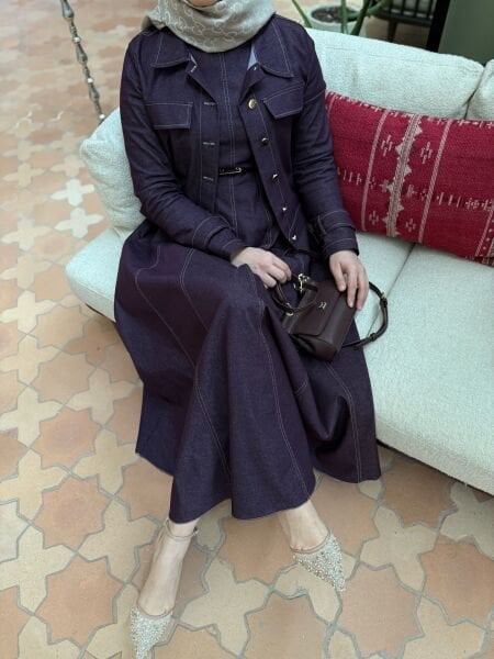 Kot Elbise Gömlekli / BORDO